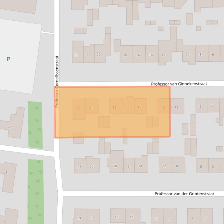 Kaart van postcodegebied 6524RC.