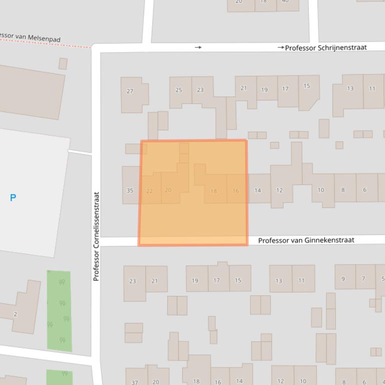 Kaart van postcodegebied 6524RE.