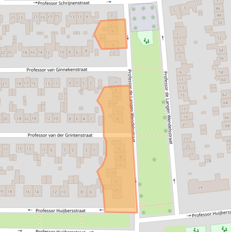 Kaart van postcodegebied 6524RM.