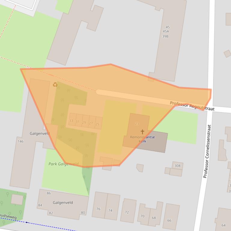 Kaart van postcodegebied 6524RZ.
