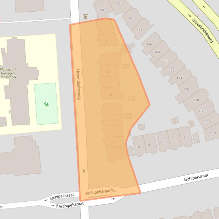 Kaart van postcodegebied 6524SC.