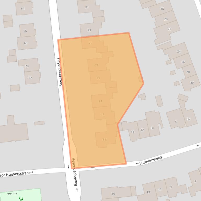 Kaart van postcodegebied 6524SH.