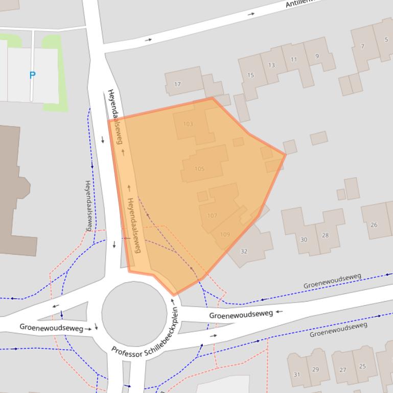 Kaart van postcodegebied 6524SK.