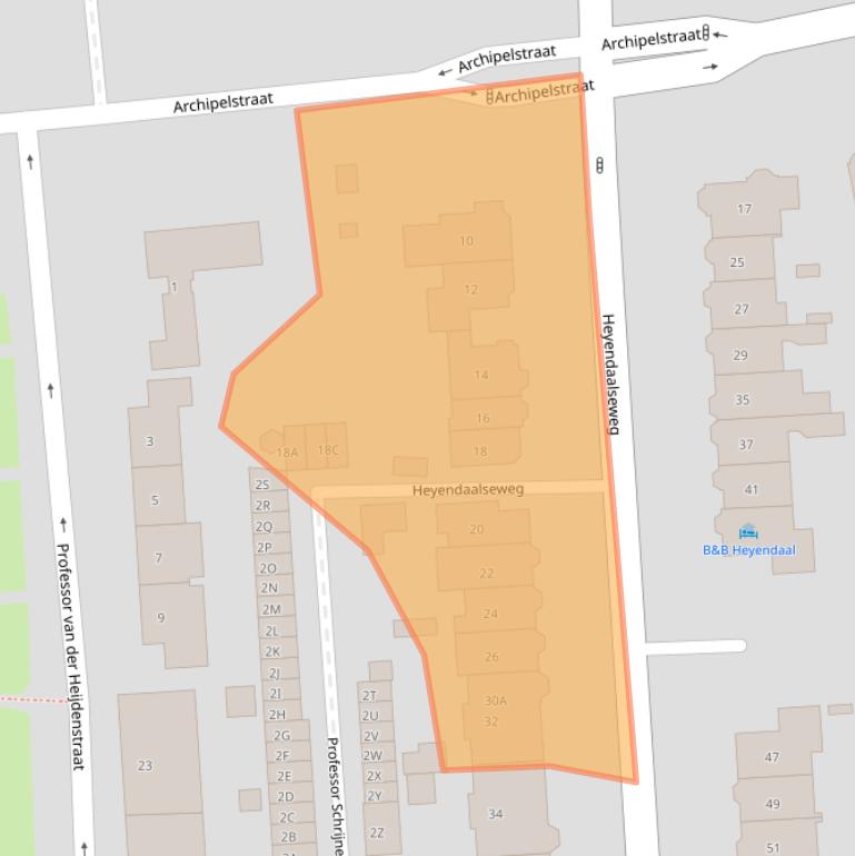 Kaart van postcodegebied 6524SM.