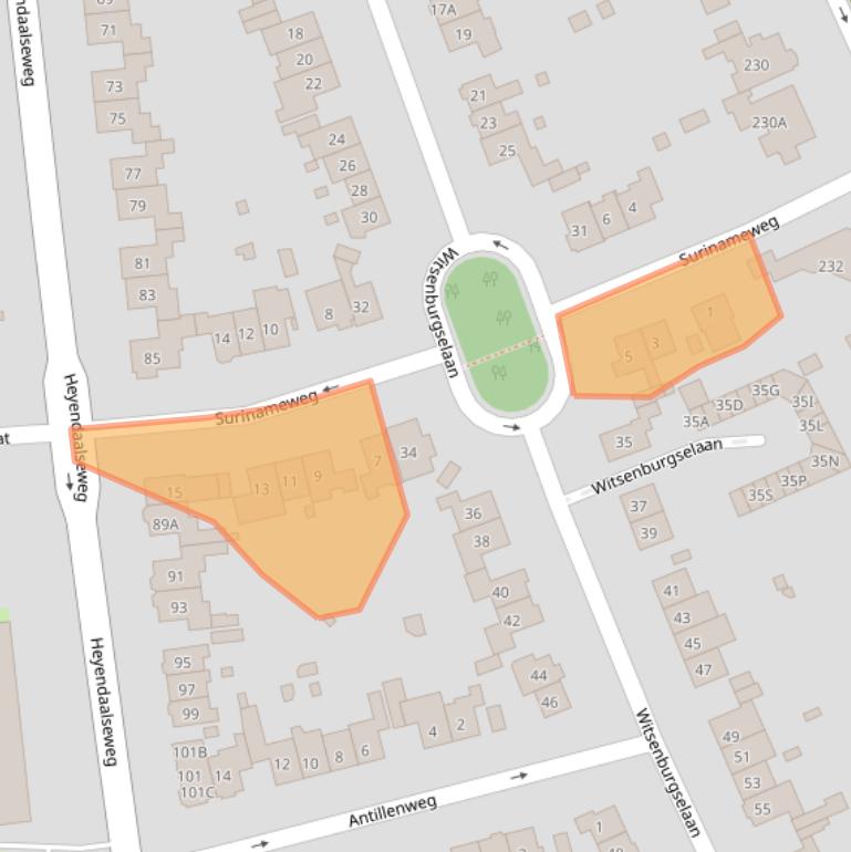 Kaart van postcodegebied 6524SW.