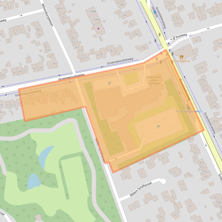 Kaart van postcodegebied 6524TM.