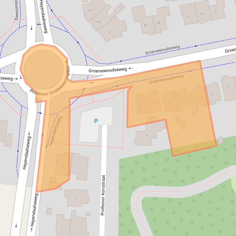 Kaart van postcodegebied 6524TN.