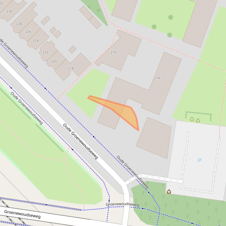 Kaart van postcodegebied 6524WB.