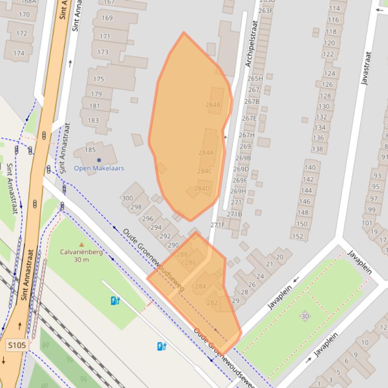 Kaart van postcodegebied 6524WV.