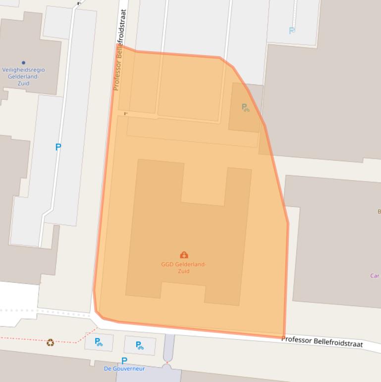 Kaart van postcodegebied 6525AE.