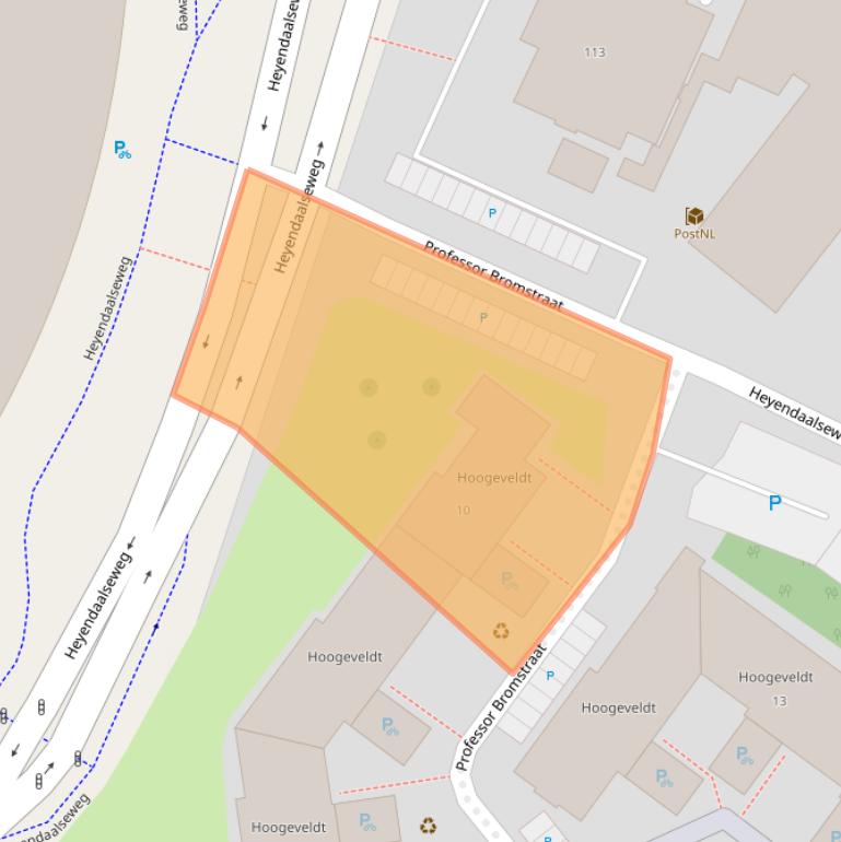 Kaart van postcodegebied 6525AV.