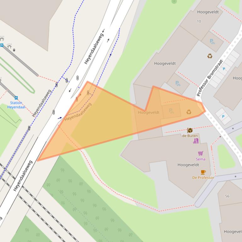 Kaart van postcodegebied 6525AX.