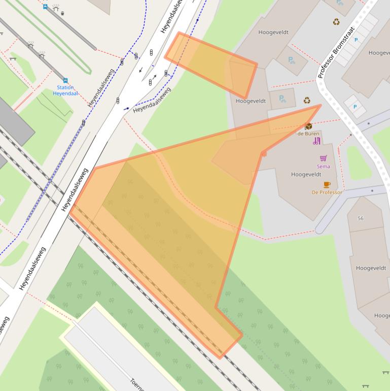 Kaart van postcodegebied 6525AZ.