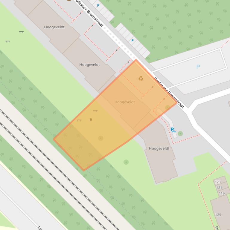 Kaart van postcodegebied 6525BH.