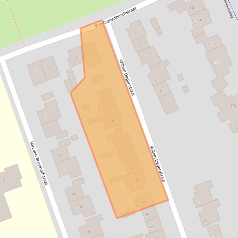 Kaart van postcodegebied 6525BW.