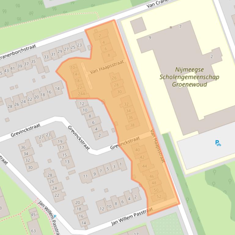 Kaart van postcodegebied 6525CC.