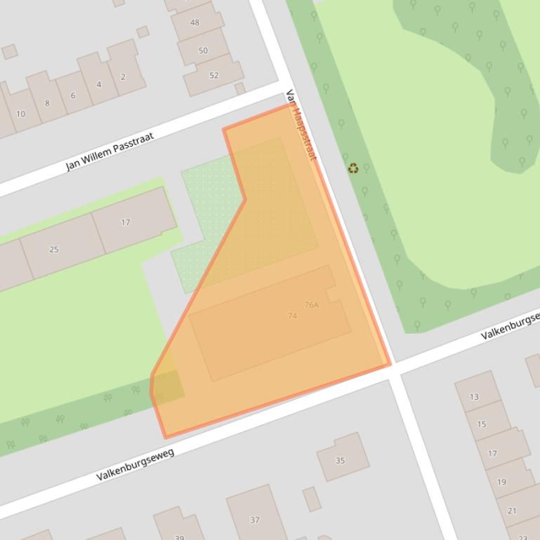 Kaart van postcodegebied 6525CD.