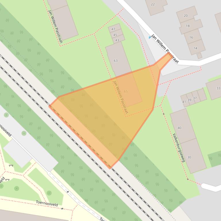 Kaart van postcodegebied 6525CP.