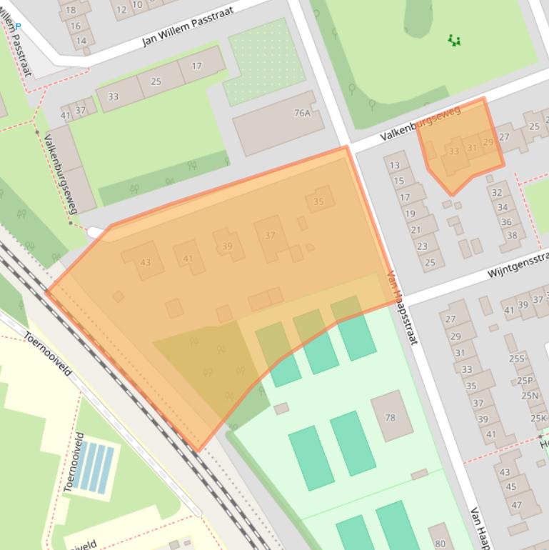 Kaart van postcodegebied 6525CW.