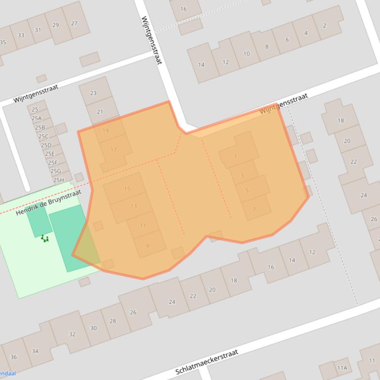 Kaart van postcodegebied 6525DA.