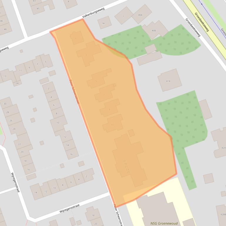 Kaart van postcodegebied 6525DD.