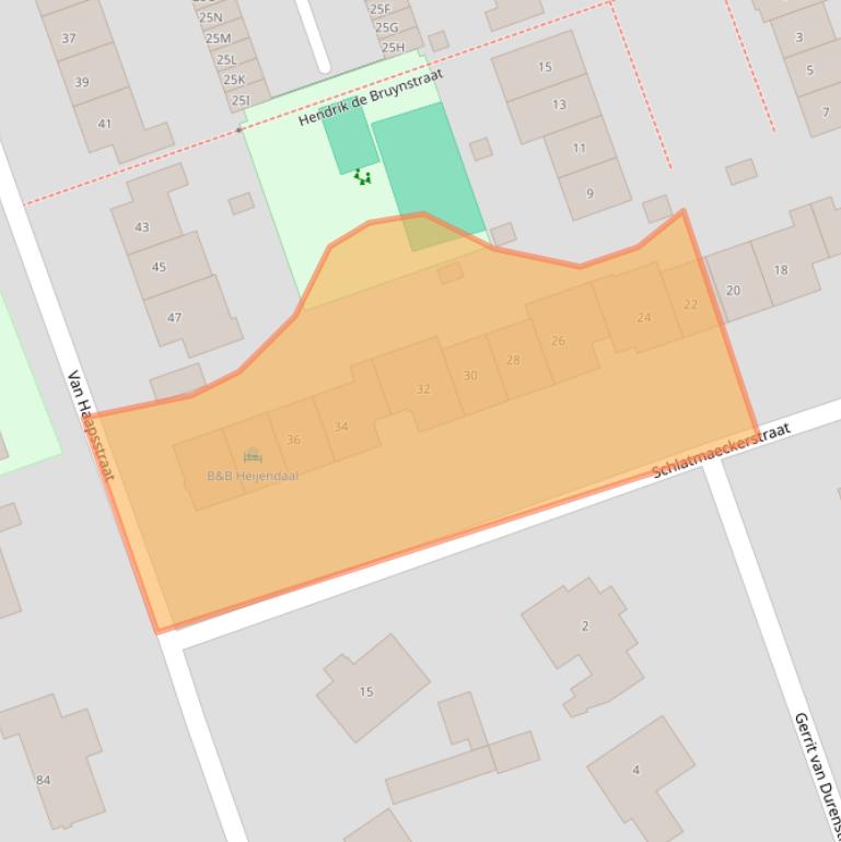 Kaart van postcodegebied 6525DJ.