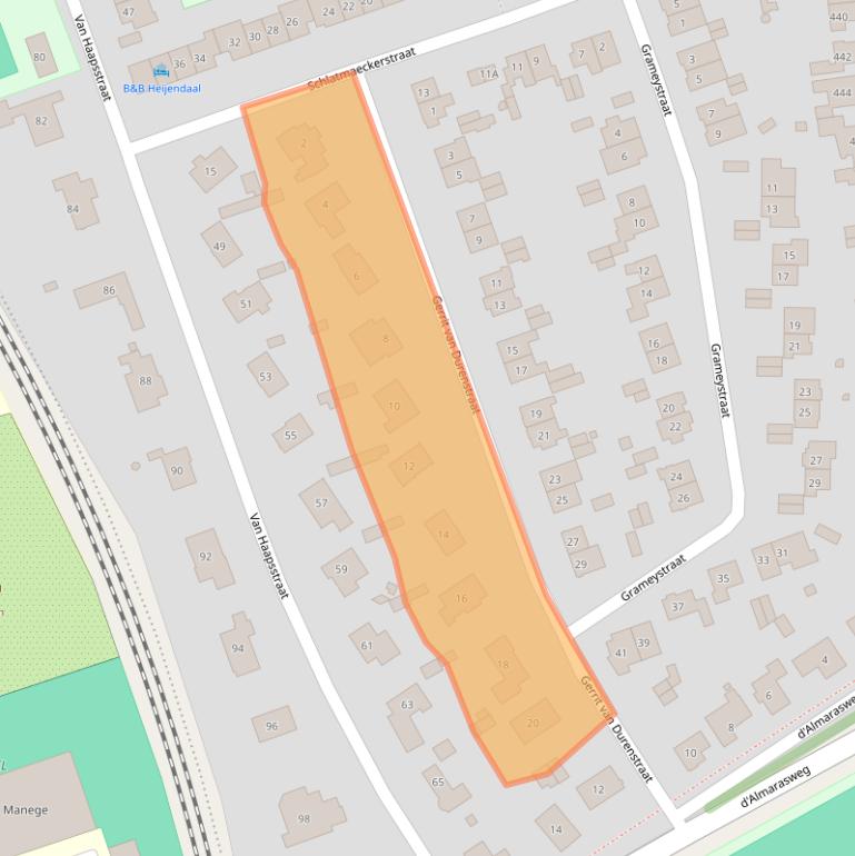 Kaart van postcodegebied 6525DT.