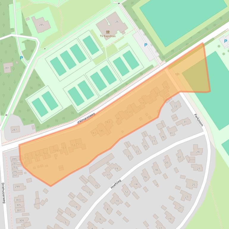 Kaart van postcodegebied 6525DV.