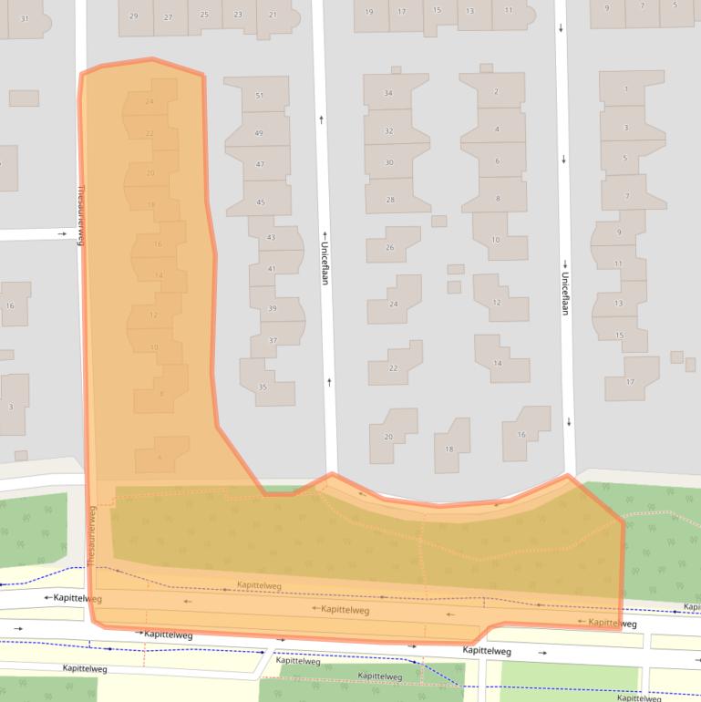 Kaart van postcodegebied 6525ES.