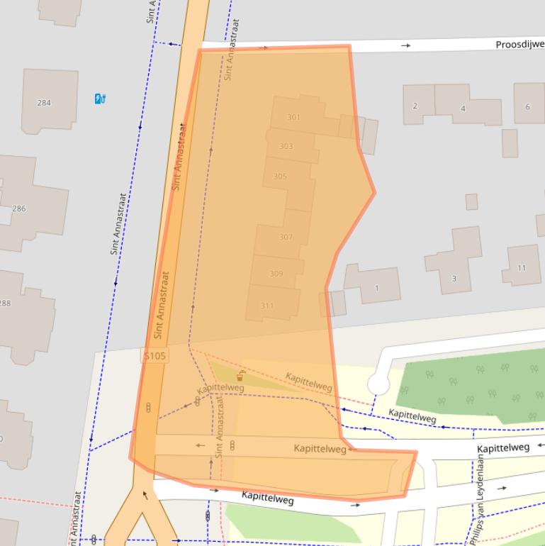 Kaart van postcodegebied 6525GV.