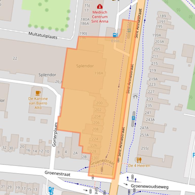 Kaart van postcodegebied 6525GX.