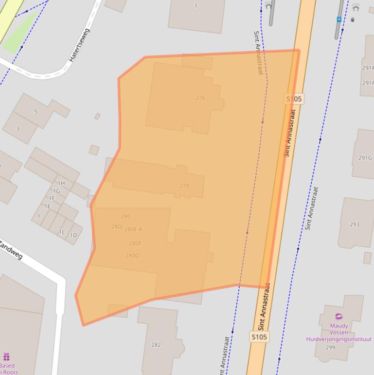 Kaart van postcodegebied 6525HB.