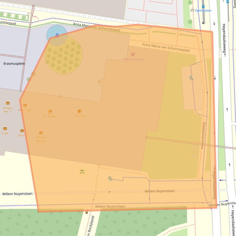 Kaart van postcodegebied 6525HT.