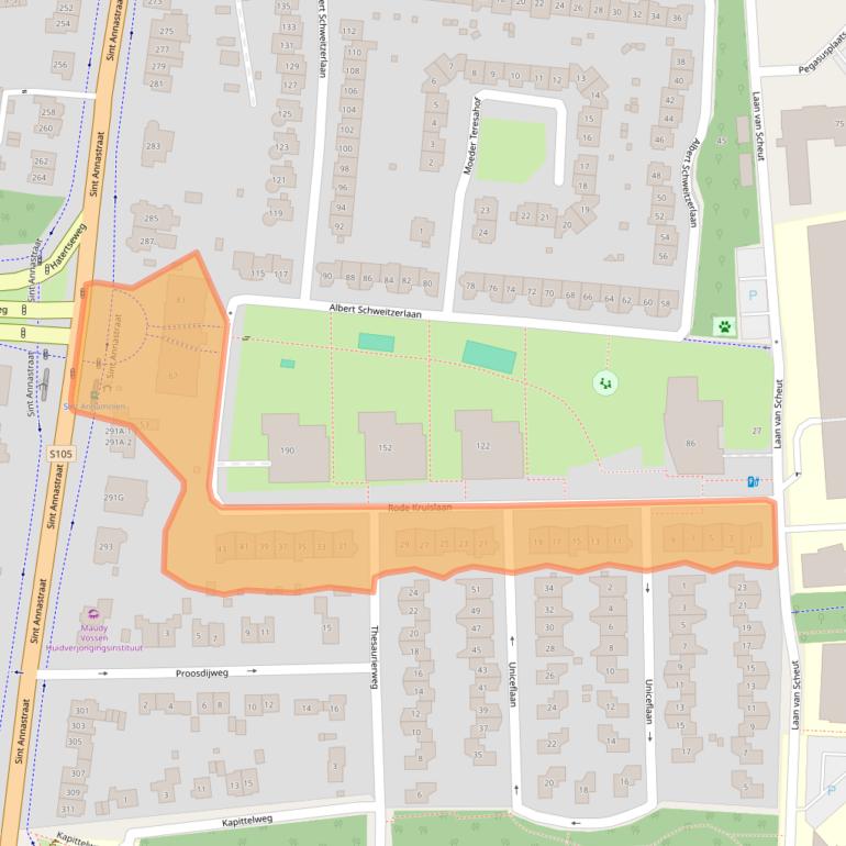 Kaart van postcodegebied 6525JN.