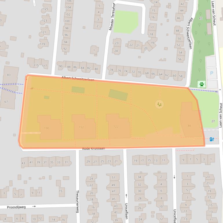 Kaart van postcodegebied 6525JP.