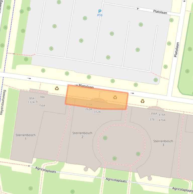 Kaart van postcodegebied 6525KC.