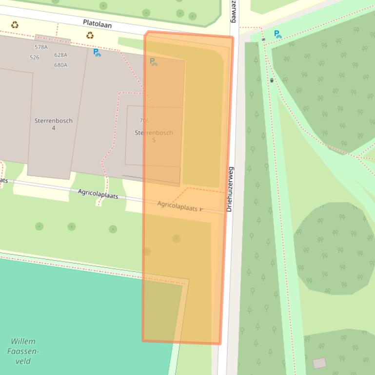 Kaart van postcodegebied 6525KK.