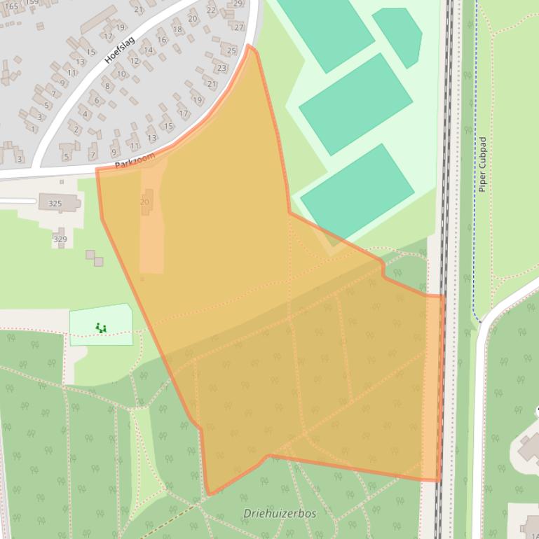 Kaart van postcodegebied 6525PD.
