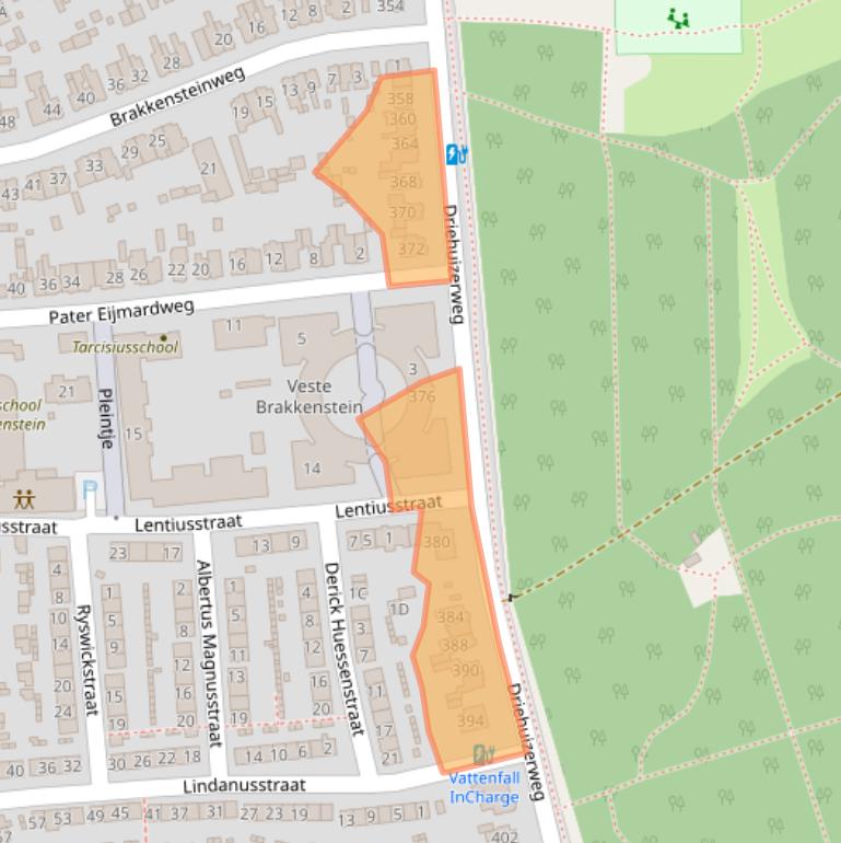 Kaart van postcodegebied 6525PP.