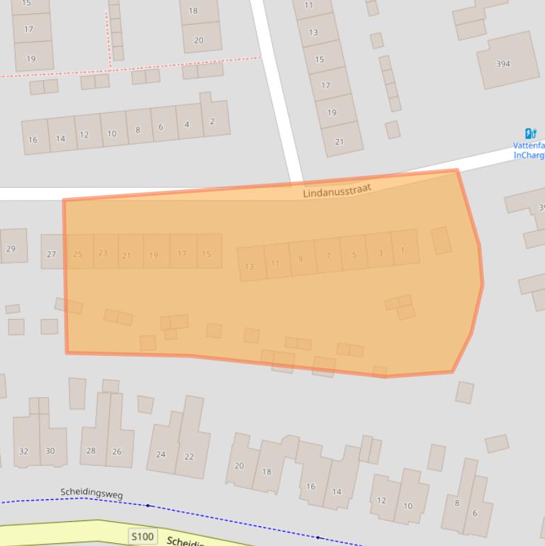 Kaart van postcodegebied 6525PS.