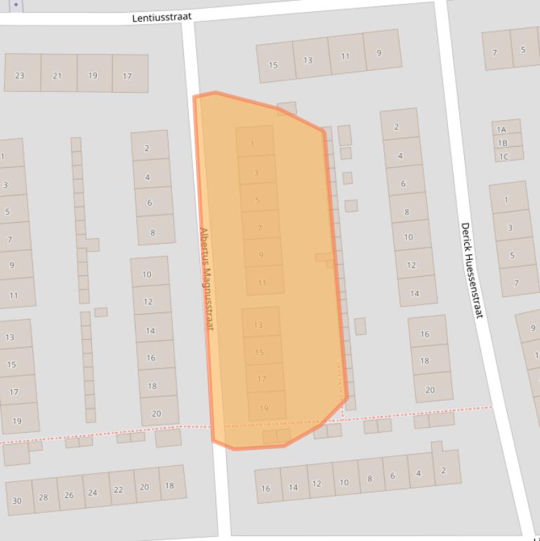 Kaart van postcodegebied 6525RA.