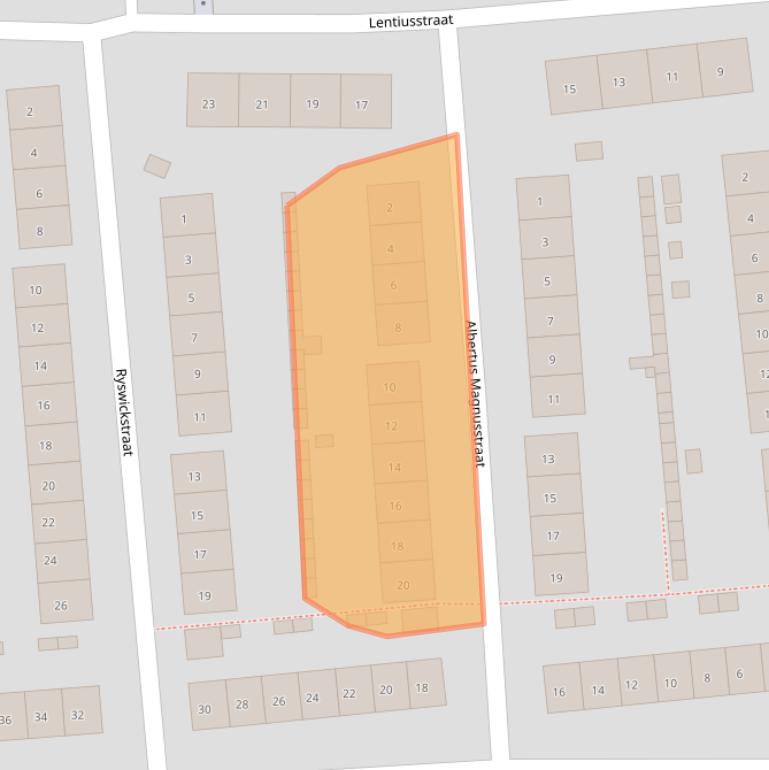 Kaart van postcodegebied 6525RB.