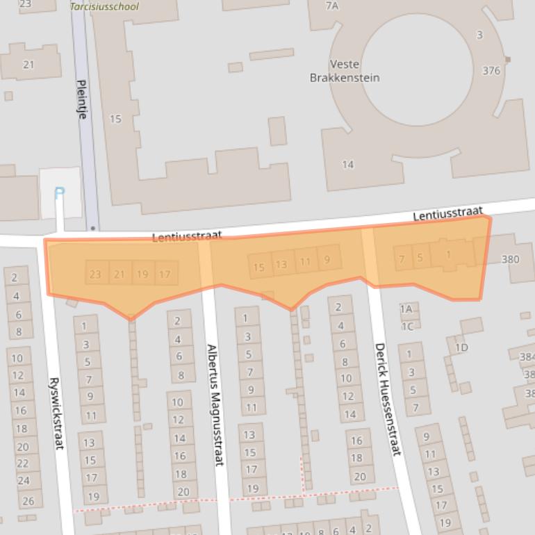 Kaart van postcodegebied 6525RE.