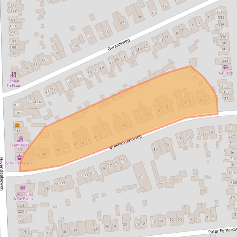 Kaart van postcodegebied 6525RP.