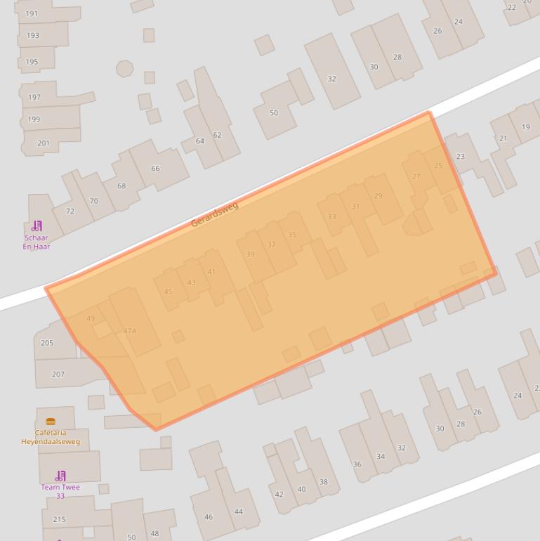 Kaart van postcodegebied 6525RS.