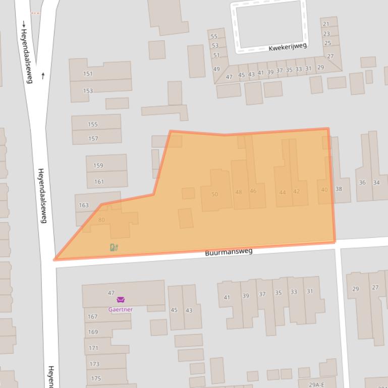 Kaart van postcodegebied 6525RX.