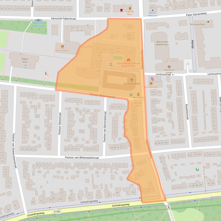 Kaart van postcodegebied 6525SM.