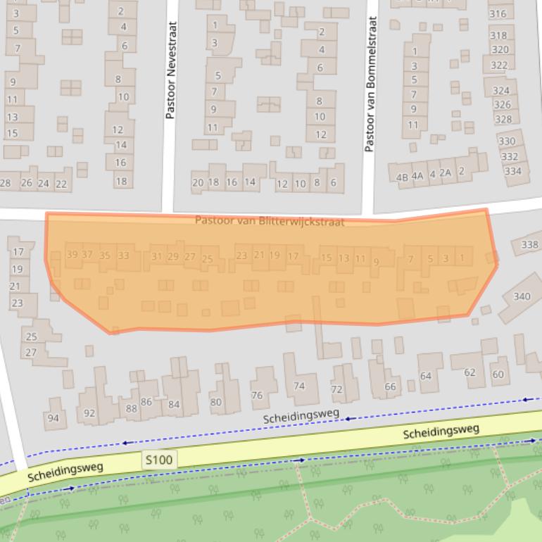 Kaart van postcodegebied 6525SR.