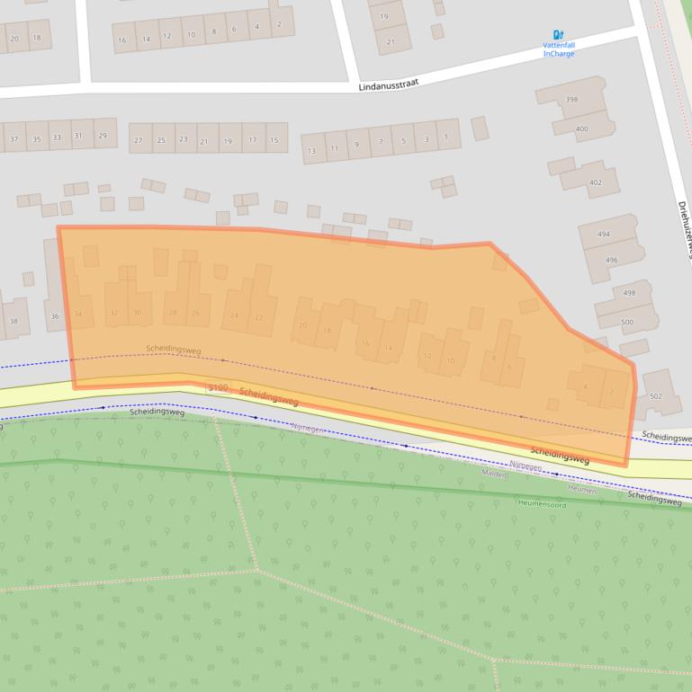 Kaart van postcodegebied 6525TA.