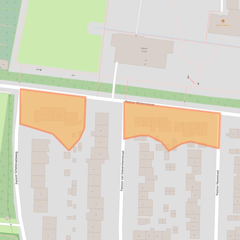 Kaart van postcodegebied 6525TM.